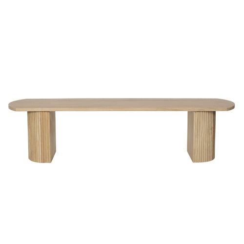 Anika Oval Mango Wood Dining Table & Bench Set
