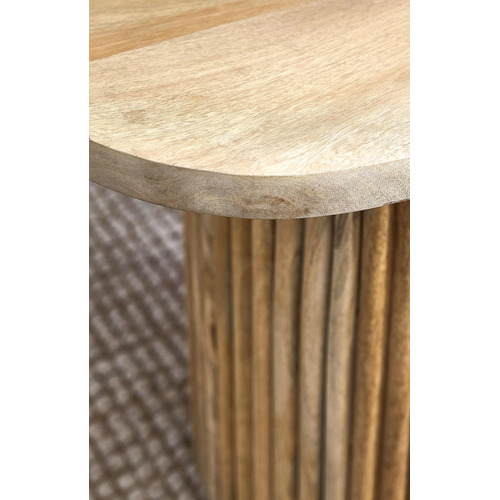 Anika Oval Mango Wood Dining Table & Bench Set