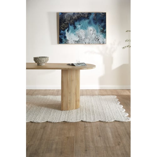 Anika Oval Mango Wood Dining Table & Bench Set