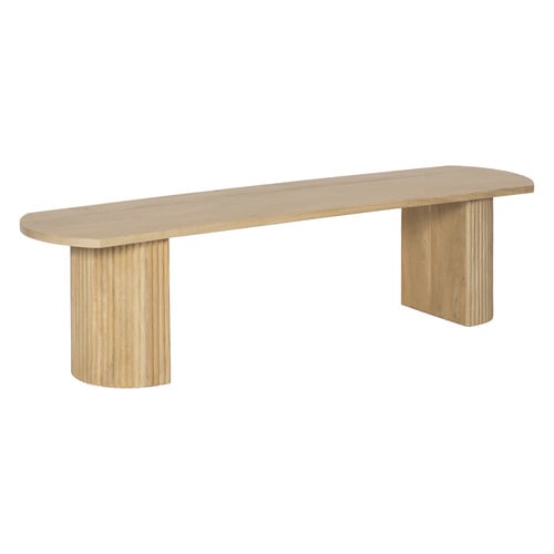 Anika Oval Mango Wood Dining Table & Bench Set