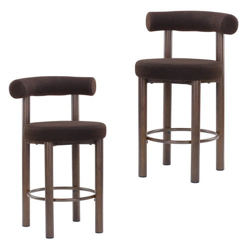 66.5cm Roselin Boucle Bar Stools