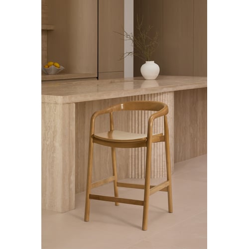 65cm Bali Rubberwood Bar Stool