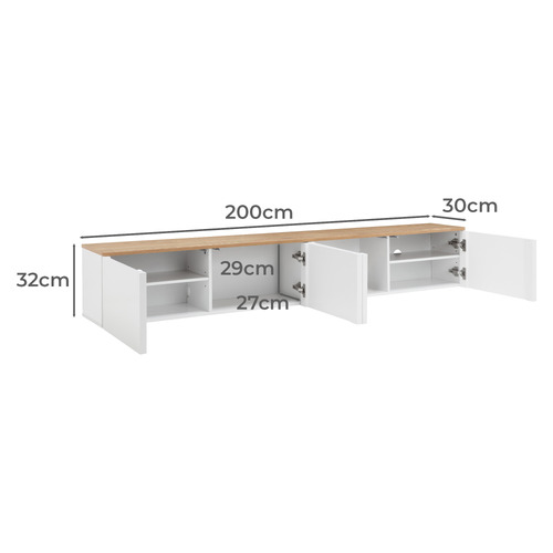 Brianna 4 Door Wall-Mounted TV Unit
