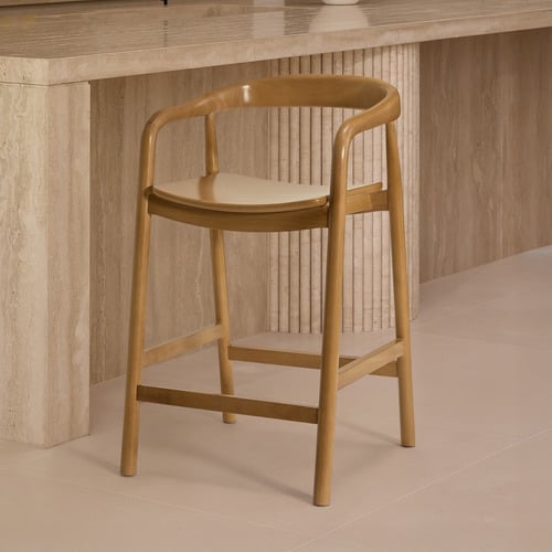 65cm Bali Rubberwood Bar Stool