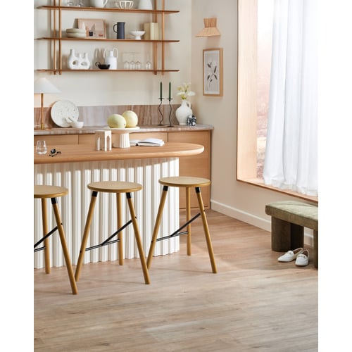 65cm Trina Rubberwood Bar Stools