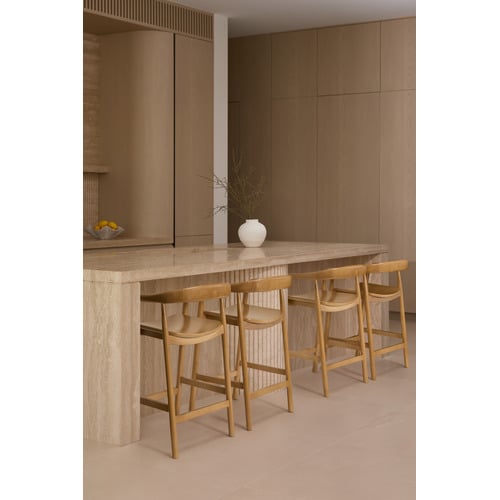 65cm Bali Rubberwood Bar Stool