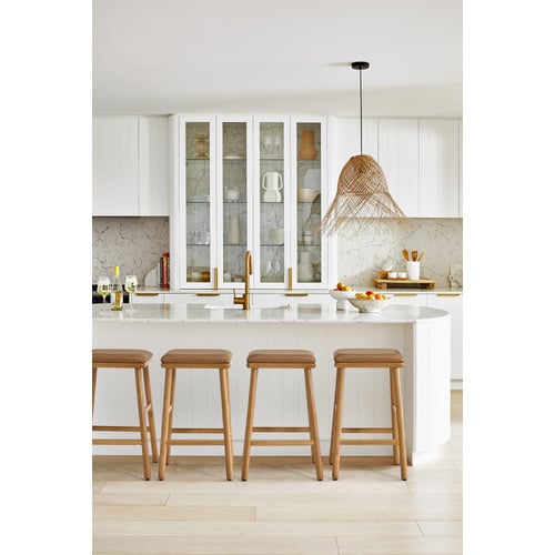 63cm Mason Solid Rubberwood Bar Stools