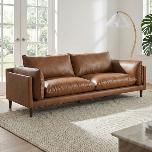 Terry 3 Seater Premium Genuine Leather Sofa