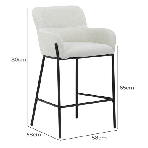 65cm Andra Upholstered Bar Stools