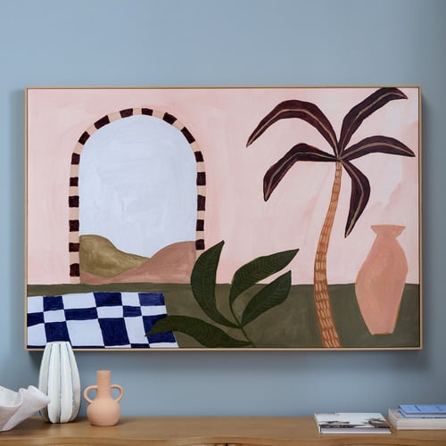 Aegean Archway Framed Canvas Wall Art