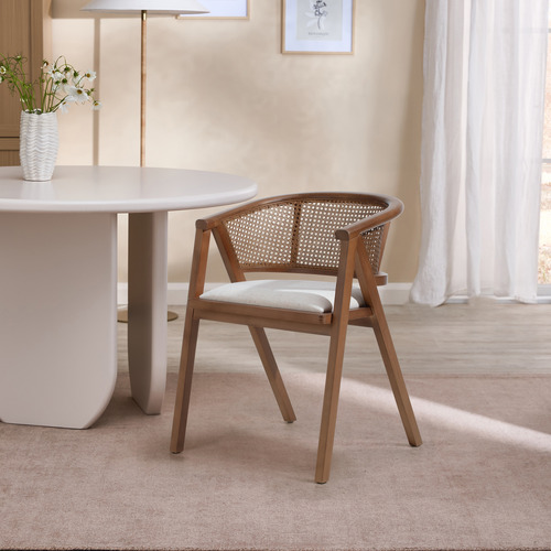 Shun Beech Wood & Rattan Dining Chair