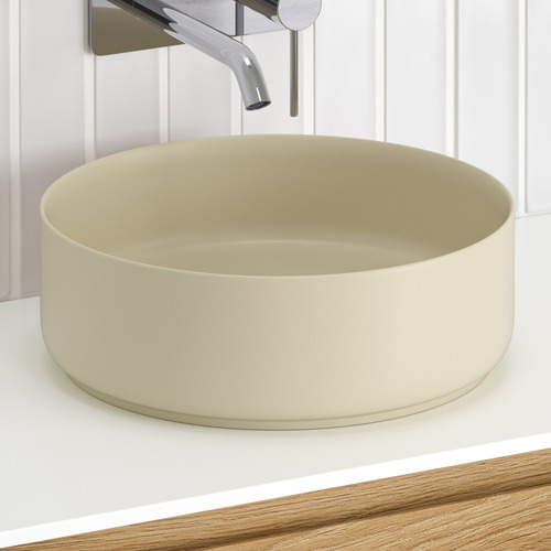 Sabina 355mm White Round Ceramic Above Counter Basin