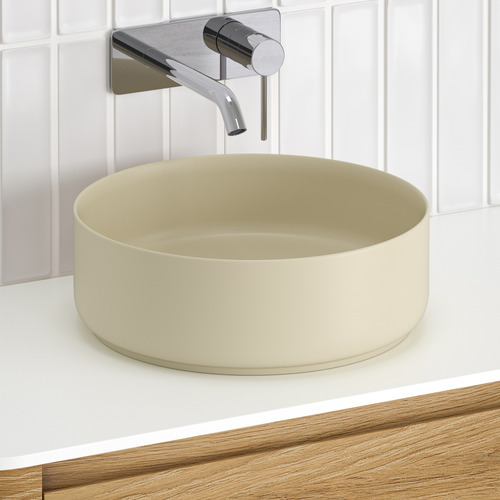 Sabina 355mm White Round Ceramic Above Counter Basin
