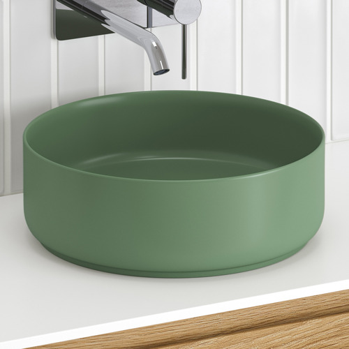 Sabina 355mm White Round Ceramic Above Counter Basin