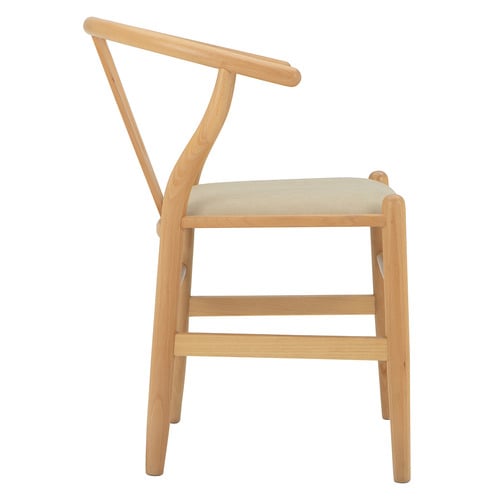 Hans Wegner Wishbone Replica Upholstered Dining Chairs
