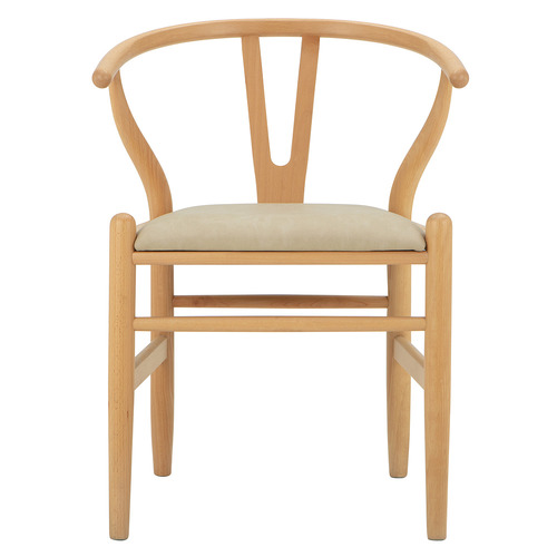 Hans Wegner Wishbone Replica Upholstered Dining Chairs