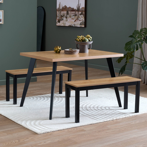 Kaida Dining Table & Bench Set