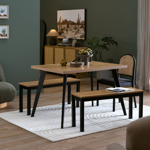 Kaida Dining Table & Bench Set