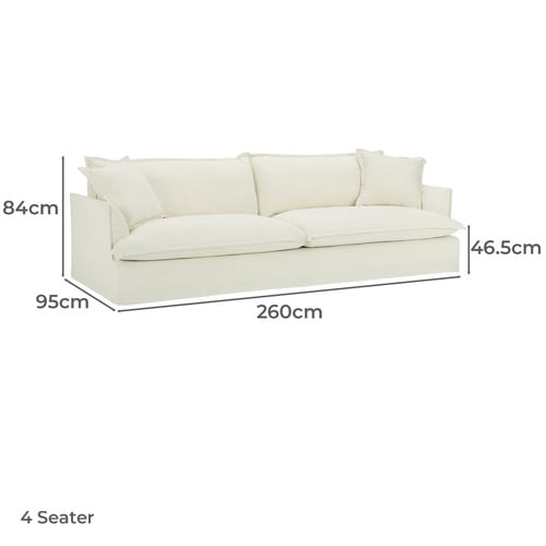 Softy 4 Seater Premium Slipcover Sofa