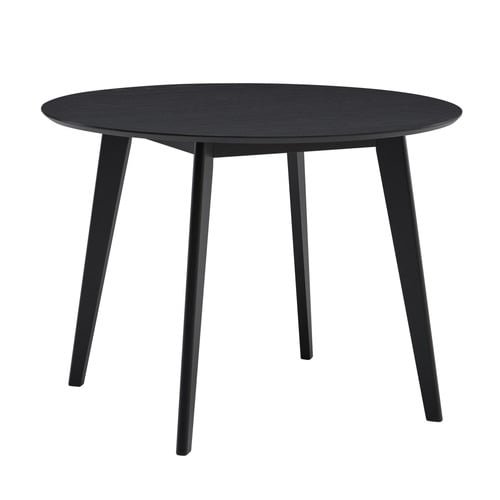 Black Larsen Round Wooden Dining Table