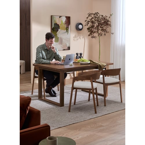 Oak Ski-Leg Dining Table