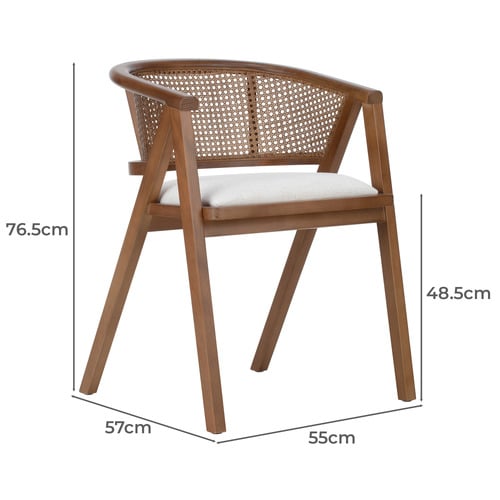 Shun Beech Wood & Rattan Dining Chair