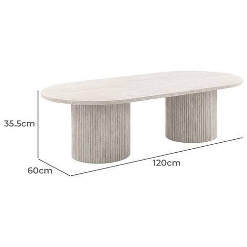 Tilly Travertine-Look Coffee Table