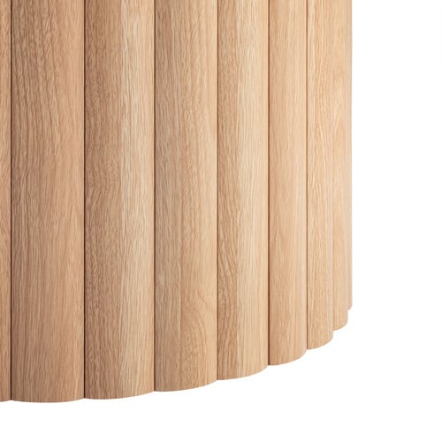 Elodie Round Travertine-Look Dining Table
