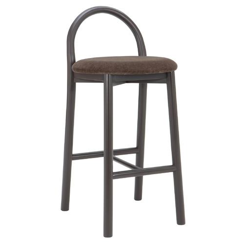 65.5cm Lottie Arched Solid Beech Wood Bar Stool