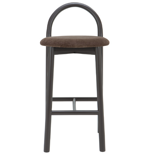 65.5cm Lottie Arched Solid Beech Wood Bar Stool