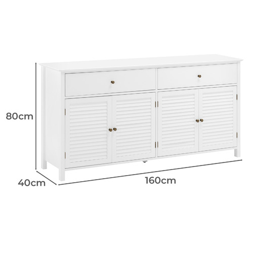 Nyla Coastal 4 Door 2 Drawer Buffet