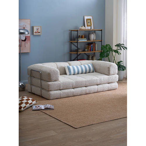 Nyx 3 Seater Queen Boucle Sofa Bed