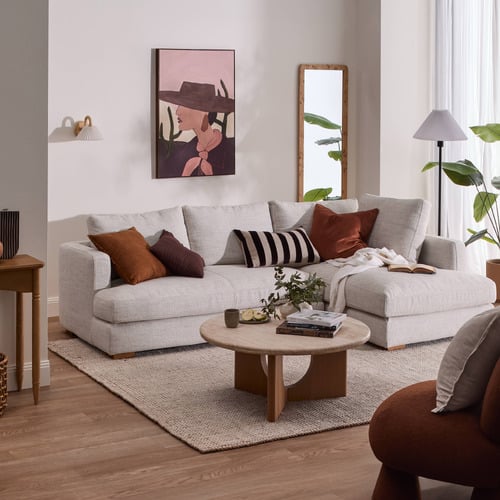Haven 4 Seater Upholstered Sofa with Chaise