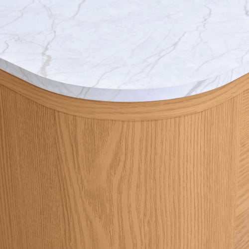 Carlton Faux Marble Bedside Table