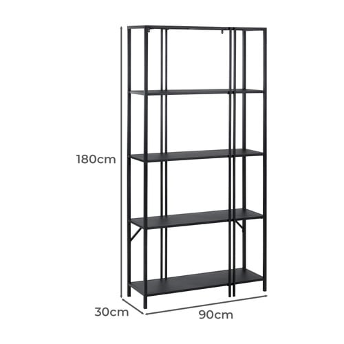 Miles 5 Tier Iron Bookshelf