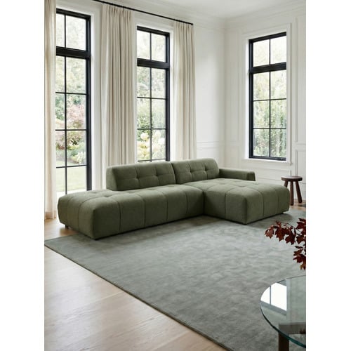Quinn 4 Seater Upholstered Sofa with Open-End Chaise