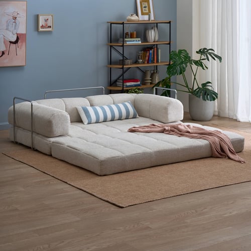 Nyx 3 Seater Queen Boucle Sofa Bed