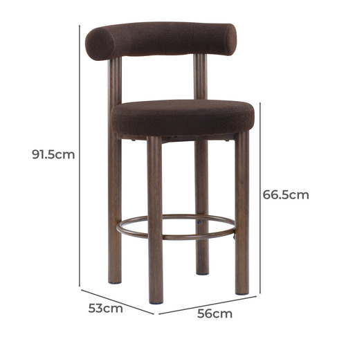 66.5cm Roselin Boucle Bar Stools