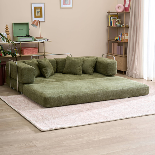 Jemima 3 Seater Queen Boucle Sofa Bed