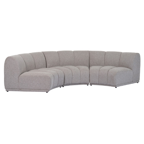 Arco Curved 3 Seater Chenille Modular Sofa