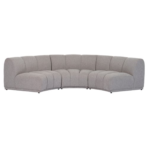 Arco Curved 3 Seater Chenille Modular Sofa