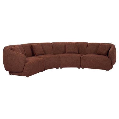 Crescent 4 Seater Chenille Modular Sofa