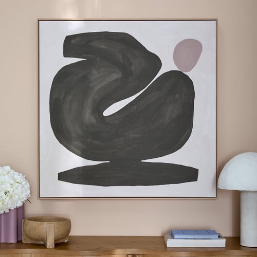 Olive Block Framed Canvas Wall Art