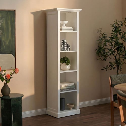 White Hamptons Small Closed Bookshelf
