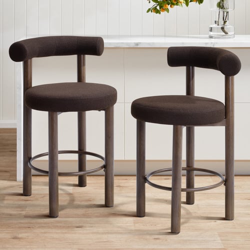 66.5cm Roselin Boucle Bar Stools