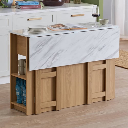 Ambrose Extendable Kitchen Island Bench with Storage