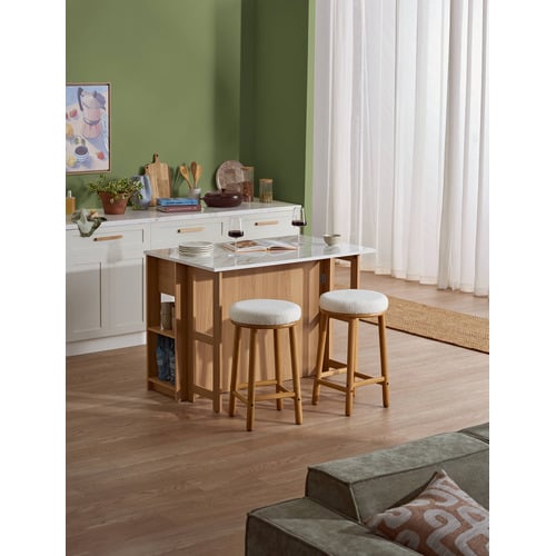 Ambrose Extendable Kitchen Island Bench with Storage