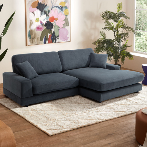 Casper 4 Seater Corduroy Sofa with Reversible Chaise