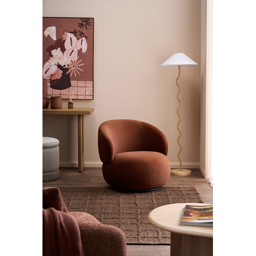Tilly Velvet Swivel Armchair