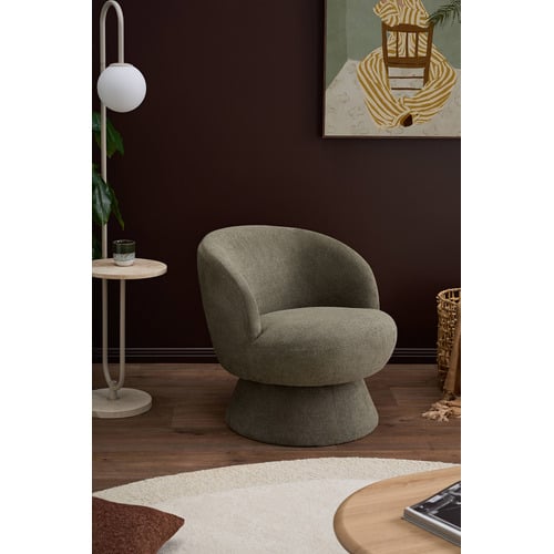 Eloise Chenille Swivel Armchair